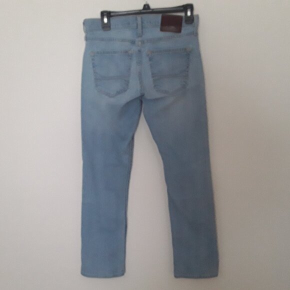 Hollister mens 28x30 stonewash blue slim straight epic flex jeans - Picture 3 of 7